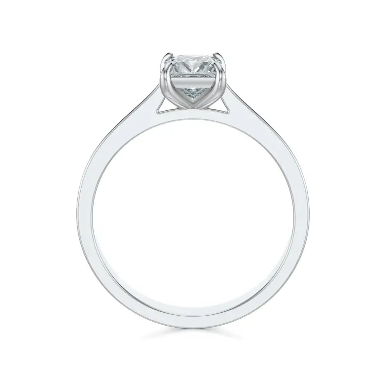 Pierścionek diament szlif princessa